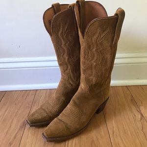 Lucchese 1883 Suede Cowboy Boots